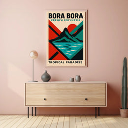 Bora Bora Tropical Paradise Vintage Travel Poster PosterGoat