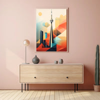 CN Tower in Toronto Skyline Travel Poster