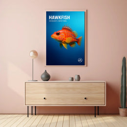 Hawkfish Ocean's Sentinel Poster PosterGoat
