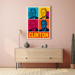 Clinton Pop Art Tribute Wall Art Print PosterGoat