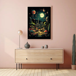 Cosmic Cityscape Poster
