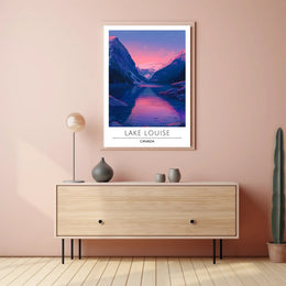 Lake Louise Tranquil Reflection Scenic National Park Poster