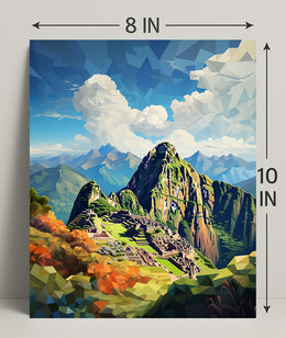 Geometric Beauty Of Machu Picchu Poster