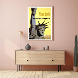 Statue Of Liberty Vintage Travel Poster Art For Home Decor