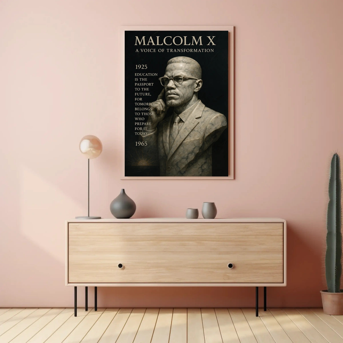 Malcolm X A Voice of Transformation Poster