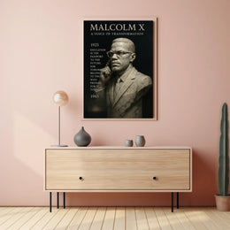 Malcolm X A Voice of Transformation Poster