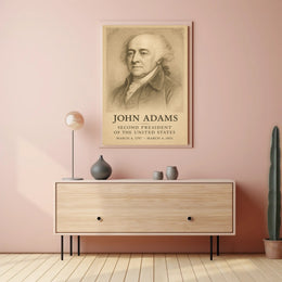 John Adams 2nd President Sketch Poster Art Print Decor PosterGoat