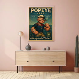 Popeye Vintage Poster Wall Art Retro Sailor Print