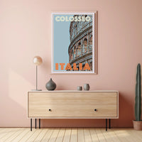Colosseum Nostalgic Italian Architecture Travel Poster PosterGoat