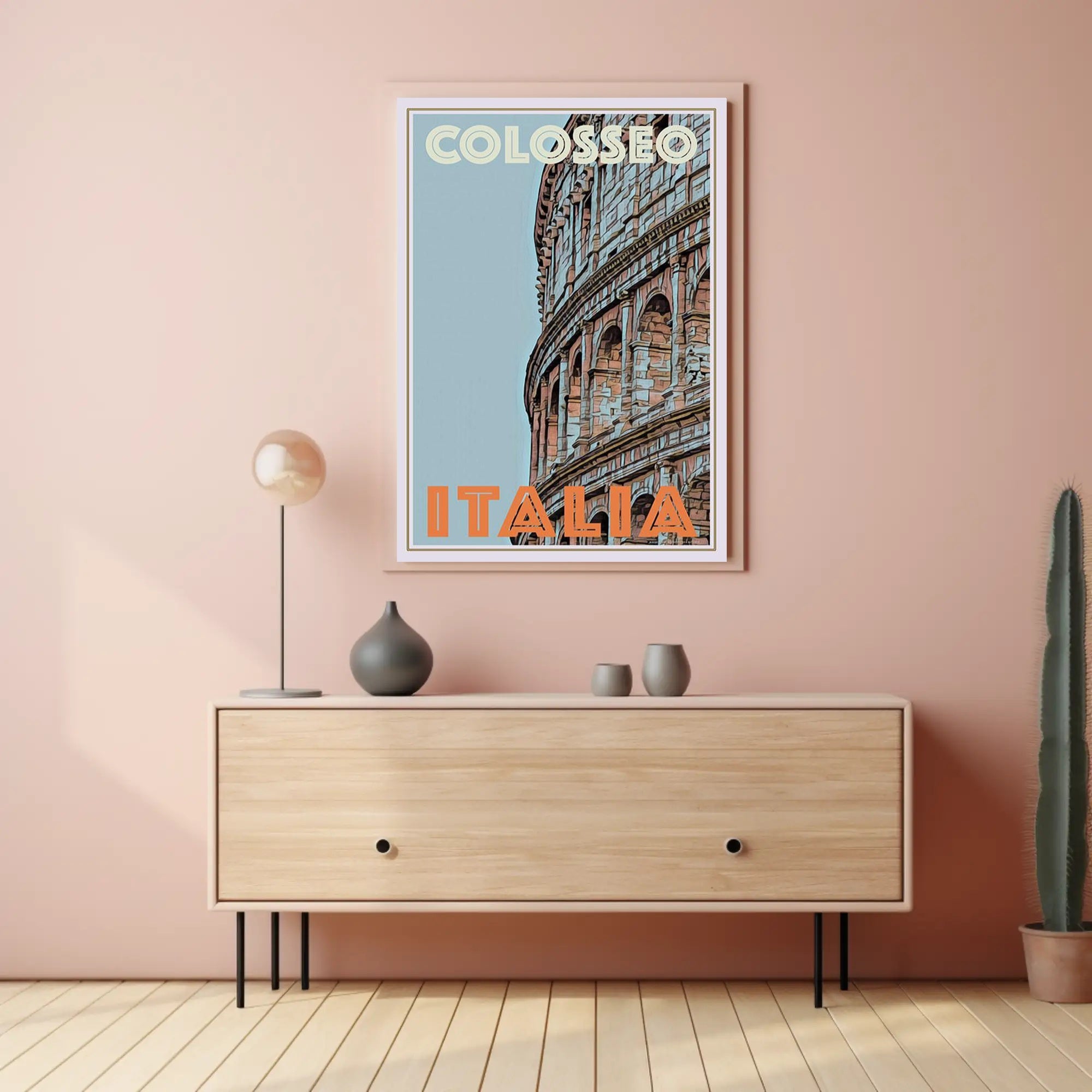 Colosseum Nostalgic Italian Architecture Travel Poster PosterGoat