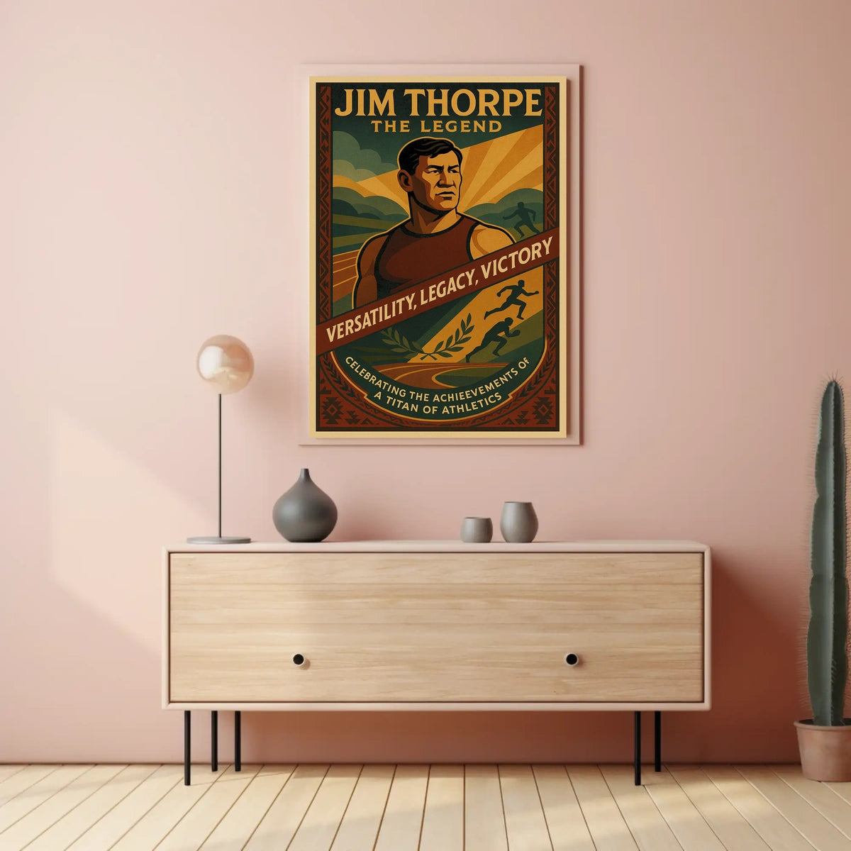 Celebrating a Titan of Athletics Jim Thorpe Poster