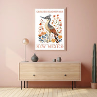 Greater Roadrunner New Mexico Art Poster Print