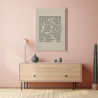 Structure and Organization Typography Art Educational or Infographic Poster