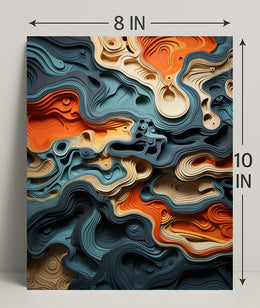Abstract Topography Abstract Poster PosterGoat