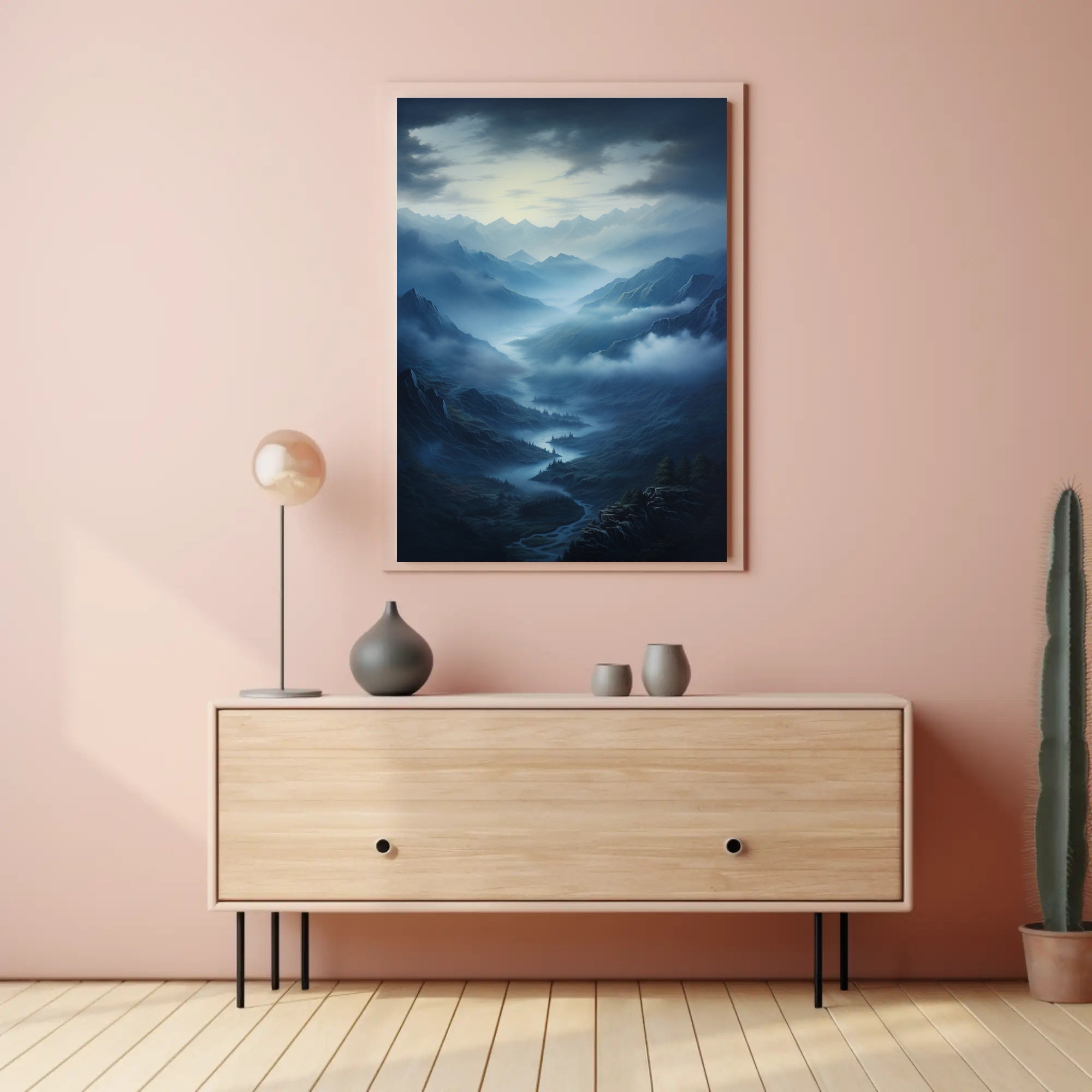 Mystical Mountain Valley Poster