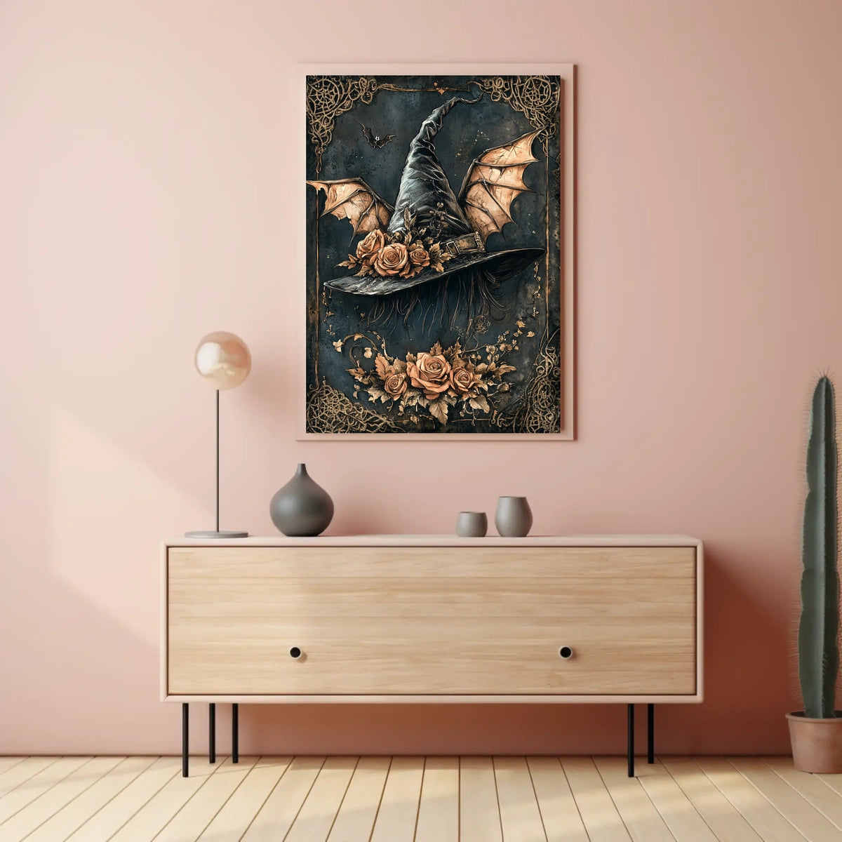 Whimsical Witch's Hat Magic Artistic Poster