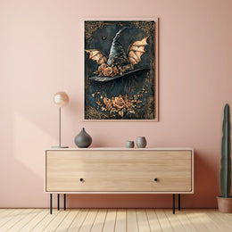Whimsical Witch's Hat Magic Artistic Poster