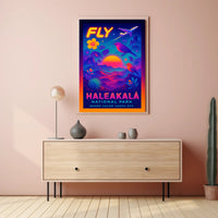 Fly to Haleakalā Wall Art Print