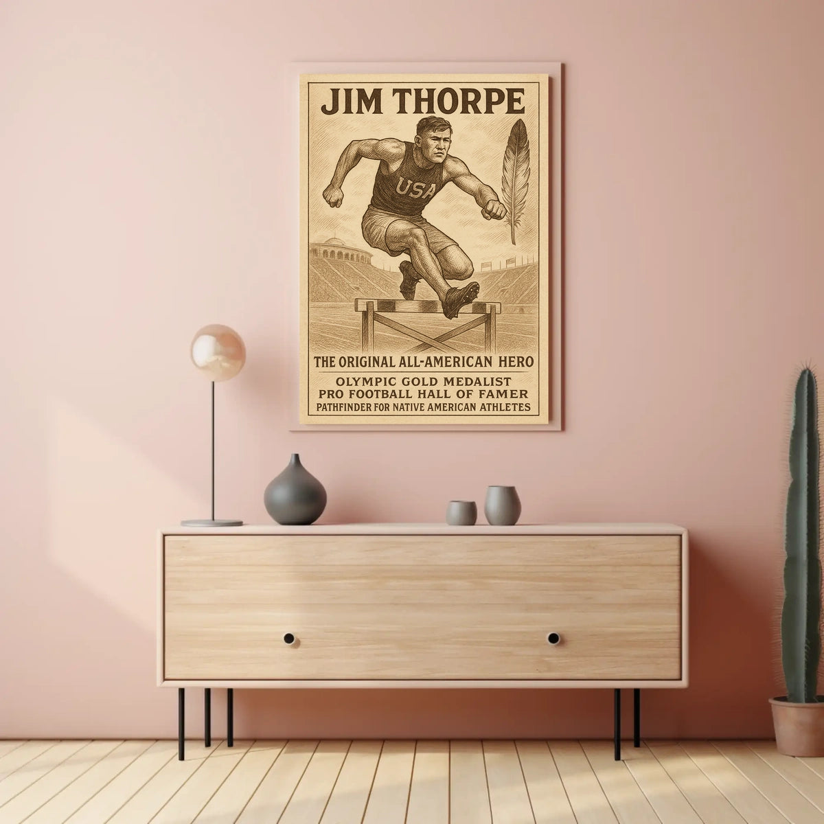 Celebrating Jim Thorpe The Original All-American Hero Jim Thorpe Poster