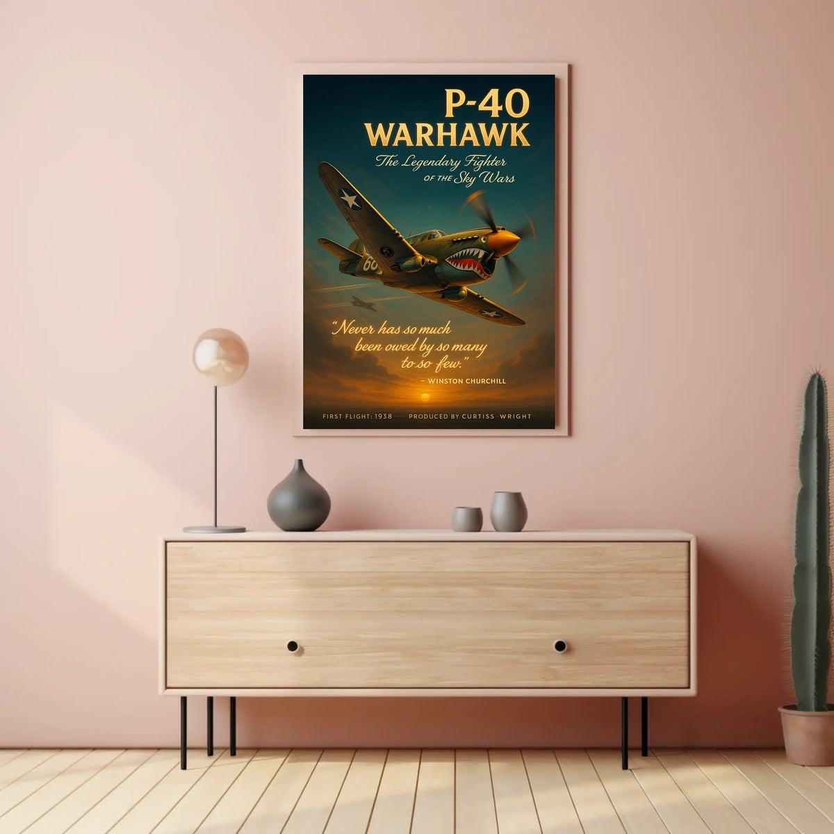 P-40 Warhawk Legendary Fighter Poster