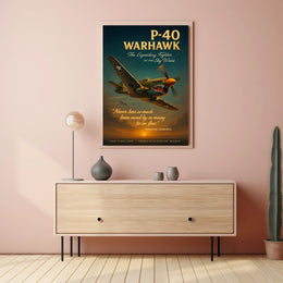 P-40 Warhawk Legendary Fighter Poster