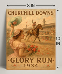 Churchill Downs Vintage Jockey Victory Sports Poster