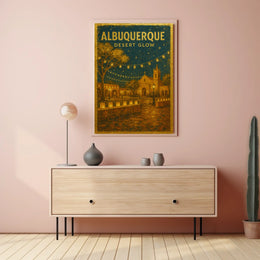 Albuquerque Desert Glow Poster