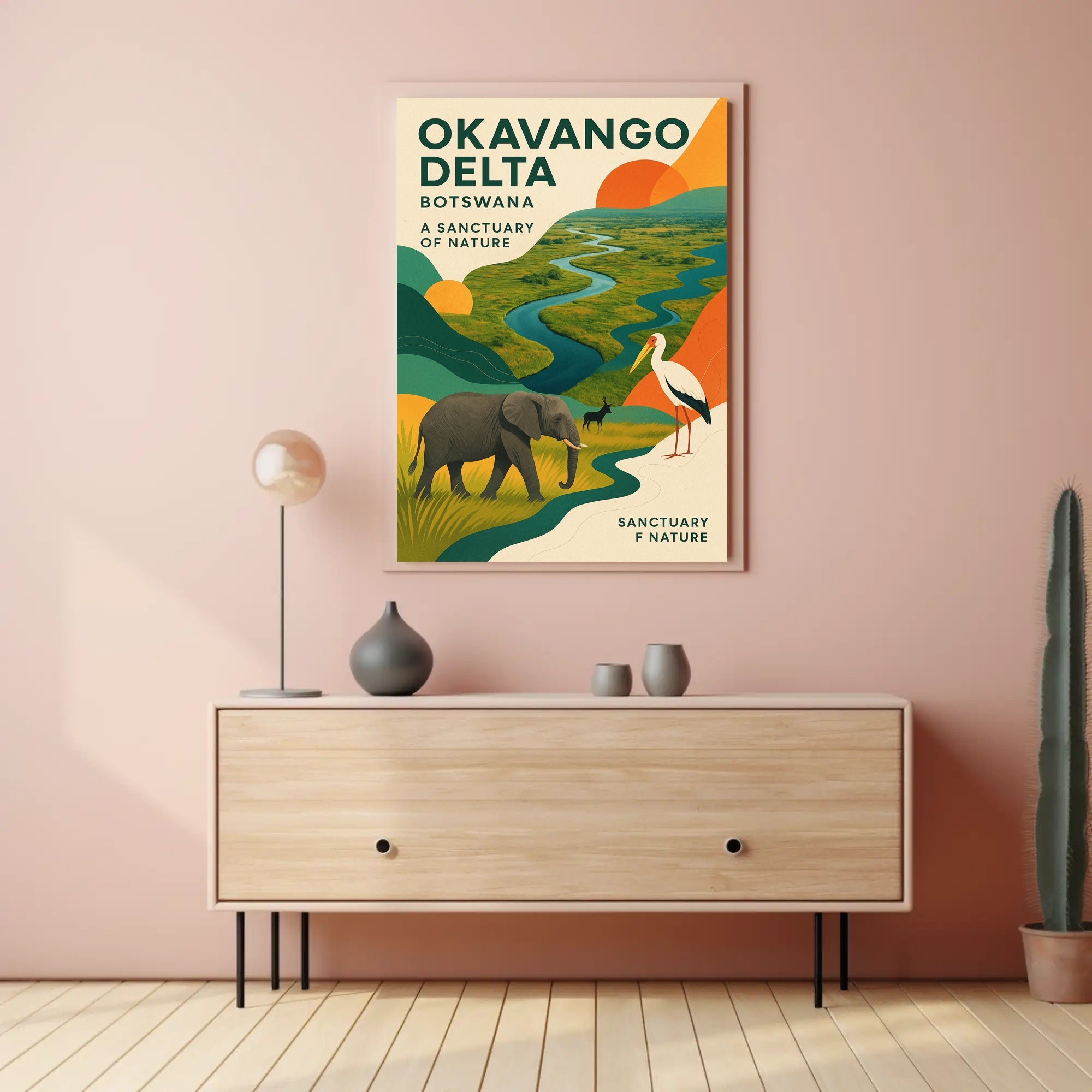Okavango Delta  A Sanctuary of Nature Poster PosterGoat