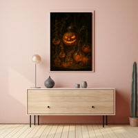 Halloween Alchemy Lab Pumpkin Vintage Collector Poster