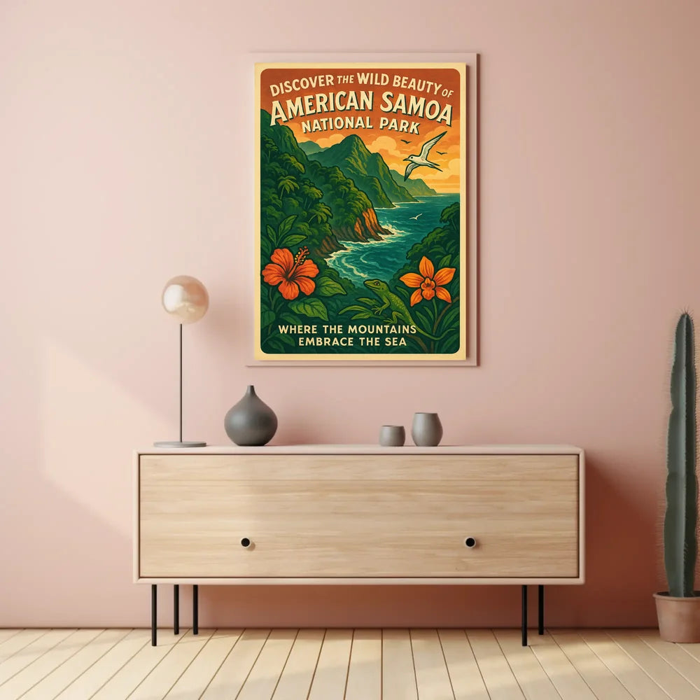 Vintage Scenic Travel Destination Poster