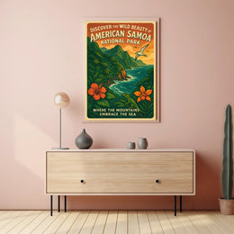 Vintage Scenic Travel Destination Poster