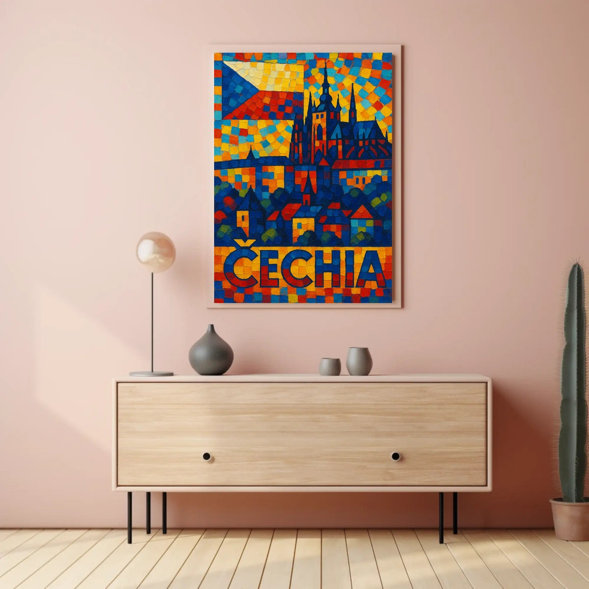 Czechia Mosaic Art Poster
