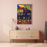 Czechia Mosaic Art Poster
