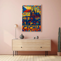 Czechia Mosaic Art Poster