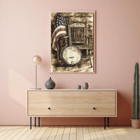 Vintage Rustic Classic Banjo Americana Wall Art Poster