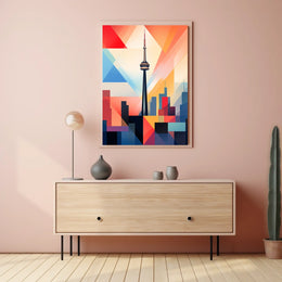 Toronto Modern Skyline Artistic Travel Poster