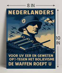 WWII Rallying Call Against Bolshevism Propaganda Poster