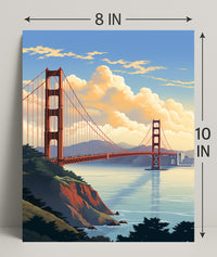 Golden Gate Bridge At Sunset Poster