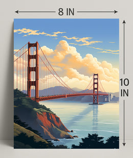 Golden Gate Bridge At Sunset Poster