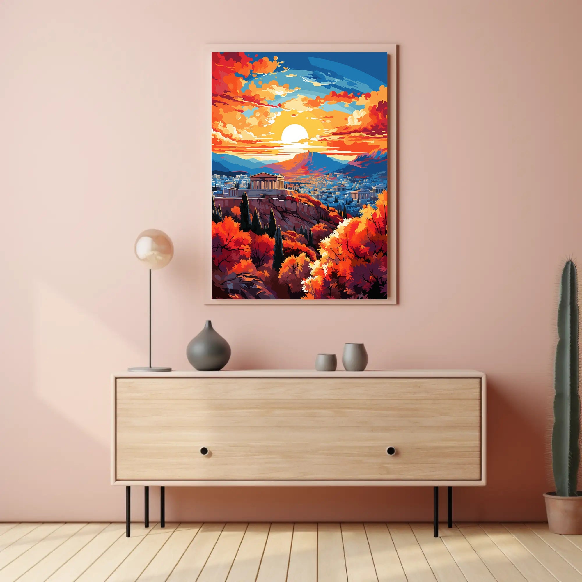 Athenian Sunset Poster