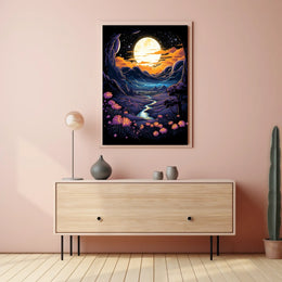Enchanted Moonlit Landscape Poster