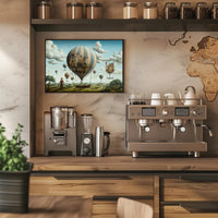 Whimsical Balloon Villages Fantasy or Mythology Poster