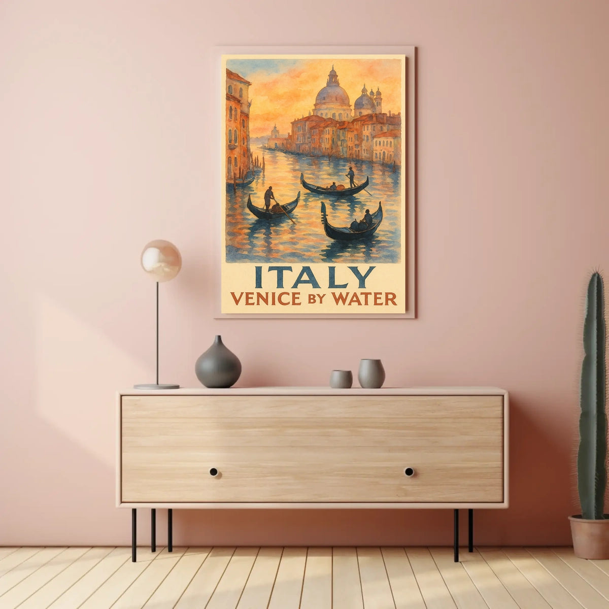 Italy Venice by Water Poster
