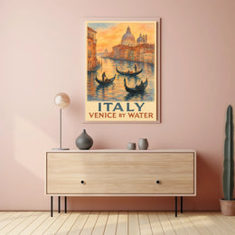 Italy Venice by Water Poster