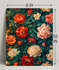 Lush Floral Elegance Art Print - Abstract or Artistic Poster