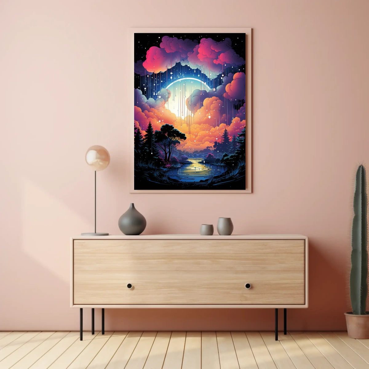 Fantastical Landscape Art Print for Abstract, Artistic, or Pop Culture Poster