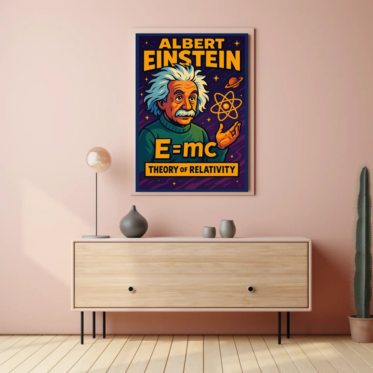 Einstein Relativity Vintage Scientific Academic Poster