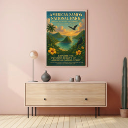 American Samoa National Park Nature Travel Poster