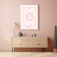 The Sun Tarot Card Abstract Wall Art Poster PosterGoat
