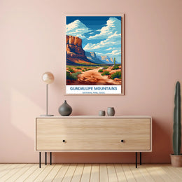 Guadalupe Mountains Vintage Art National Park Poster